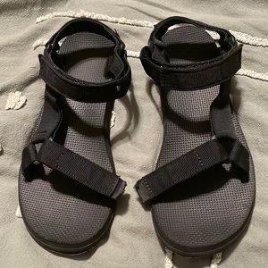 Black Teva sandals
